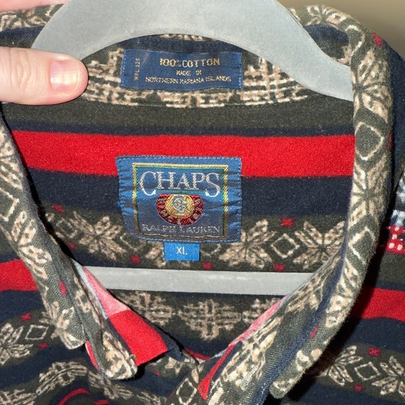 Vintage 90s Y2K Chaps Ralph Lauren Southern Isle Button Up Shirt Size XL Men’s - Picture 3 of 3